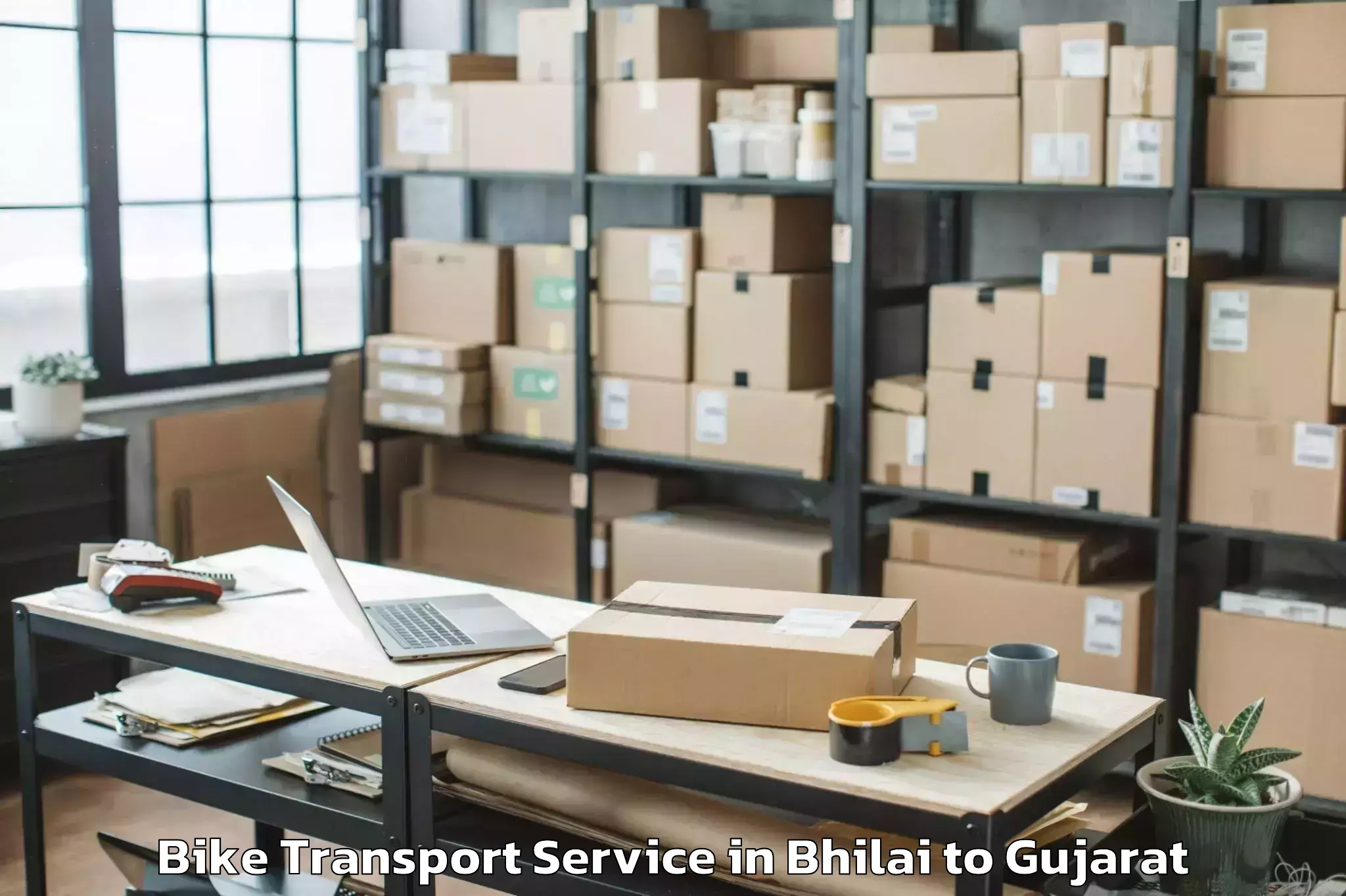 Leading Bhilai to Inorbit Mall Vadodara Bike Transport Provider